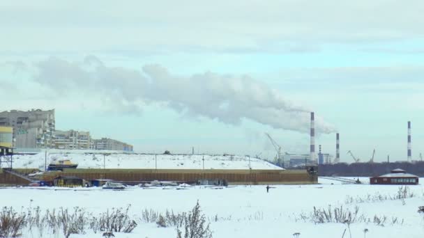 Dym z fabryki — Wideo stockowe