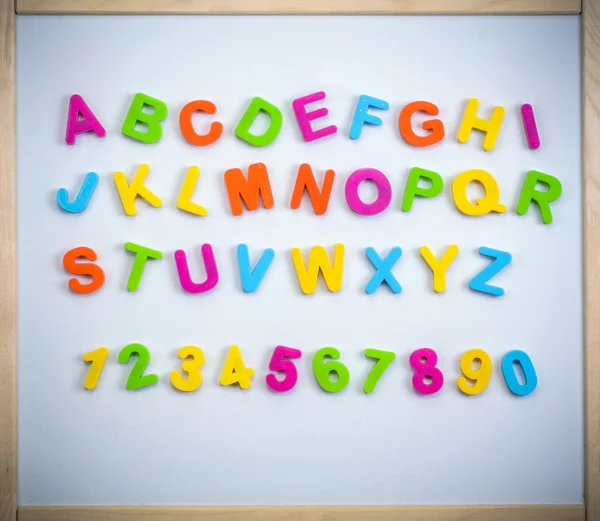 English alphabet from plastic letters — Stock Photo, Image