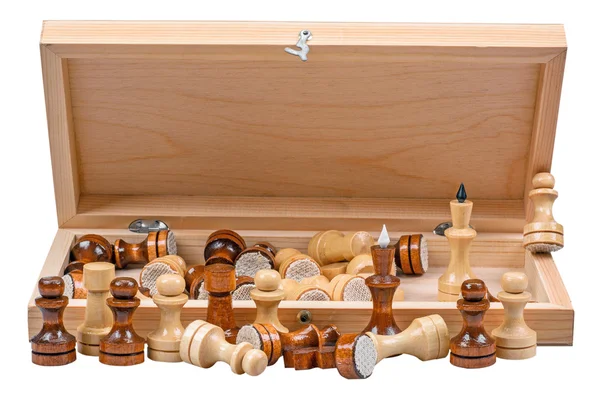 Xadrez com tabuleiro de xadrez — Fotografia de Stock