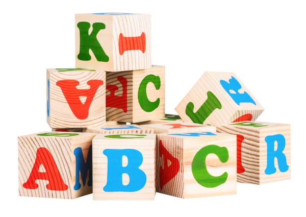 Cubes en bois. ABC — Photo