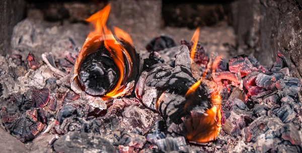 Burning logs — Stock Photo, Image