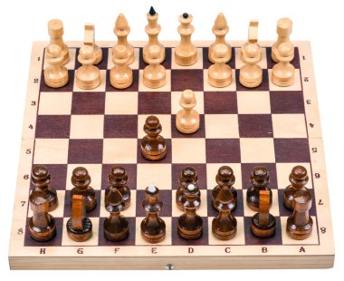 bir satranç tahtası ile satranç
