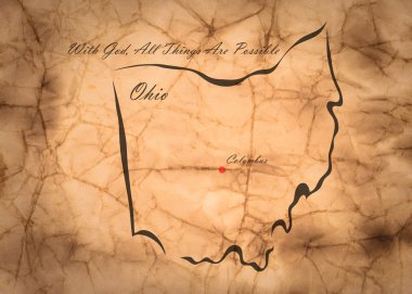 Amerika'nın Ohio haritası