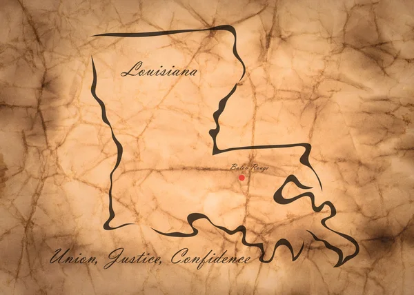 Carte géographique Louisiane d'Amérique — Photo