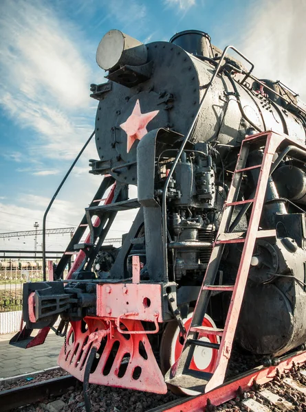 Velhas locomotivas a vapor — Fotografia de Stock