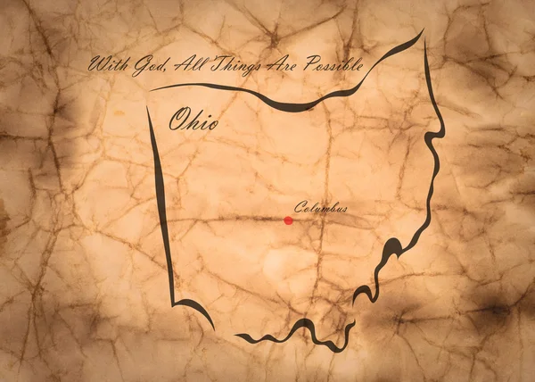Карта Огайо Америки — стокове фото