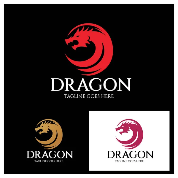Modelo Design Logotipo Dragão Ilustração Vetorial — Vetor de Stock