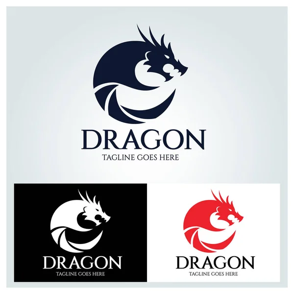 Szablon Logo Dragon Photography Ilustracja Wektora — Wektor stockowy