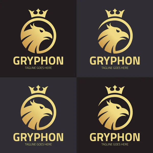 Mall För Utformning Gryfons Logotyp Vektorillustration — Stock vektor