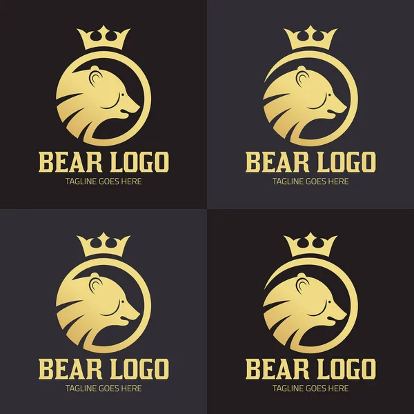 Bear Logo Design Sablon Vektorillusztráció — Stock Vector