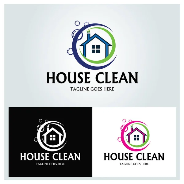 Modelo Design Logotipo Limpo Casa Ilustração Vetorial — Vetor de Stock