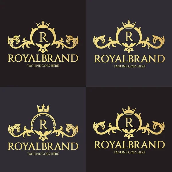 Modelo Design Logotipo Marca Real Ilustração Vetorial — Vetor de Stock