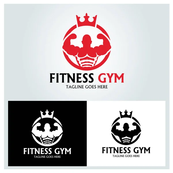 Fitness Gym Logo Design Template Vector Illustration — 图库矢量图片