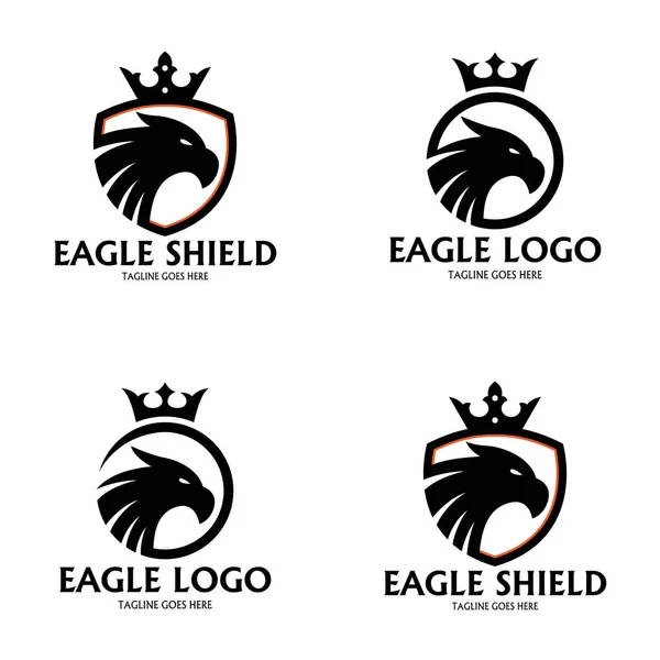 Eagle Logo Ontwerp Sjabloon Vectorillustratie — Stockvector