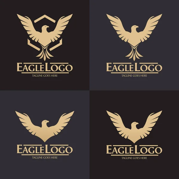 Plantilla Diseño Logotipo Águila Ilustración Vectorial — Archivo Imágenes Vectoriales