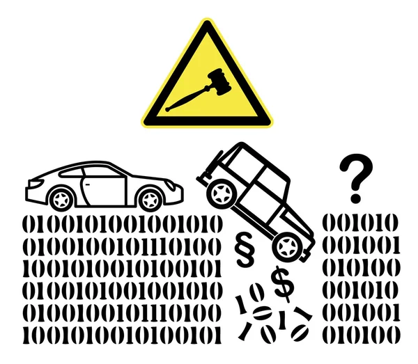 Cuestiones legales de los coches autónomos — Foto de Stock