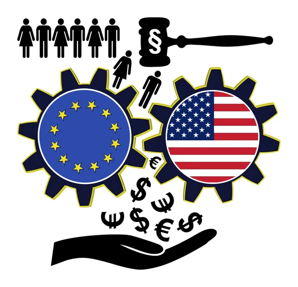 Fears over TTIP — Stock Photo, Image