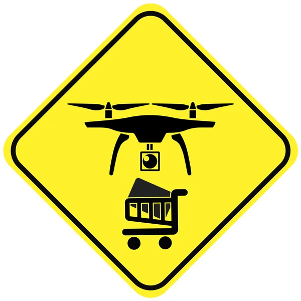 Uważaj na dostawy Drone — Zdjęcie stockowe