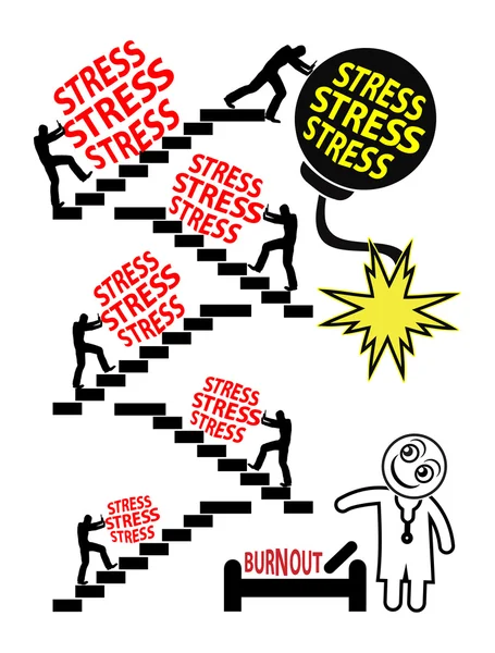 O stress deixa-te doente. — Fotografia de Stock