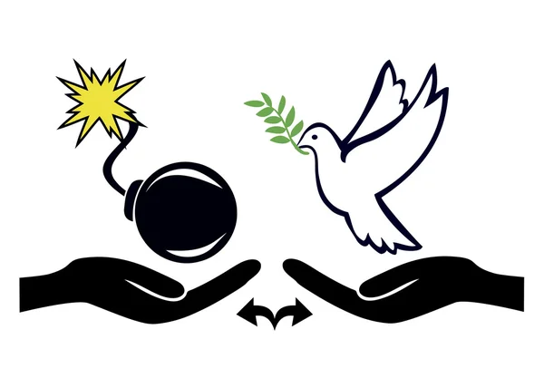 Wahl zwischen Frieden und Krieg — Stockfoto