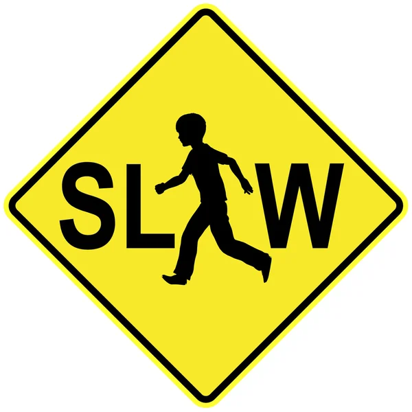 Slow Down for Kids — Stock Photo, Image