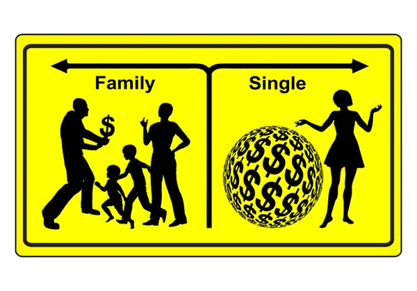 Single oder Familie — Stockfoto