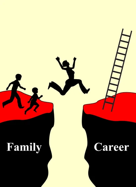 Família ou carreira — Fotografia de Stock
