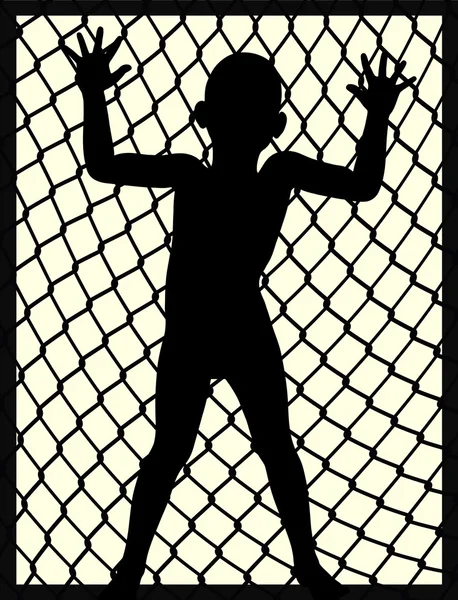 Kind in de gevangenis — Stockfoto