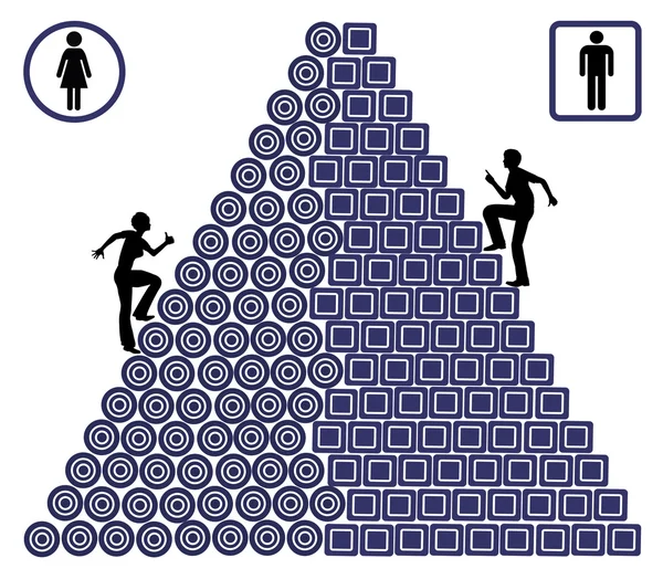 Könsklyftan karriär — Stockfoto