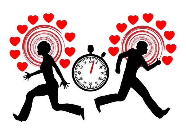 Speed dating koncept — Stockfoto