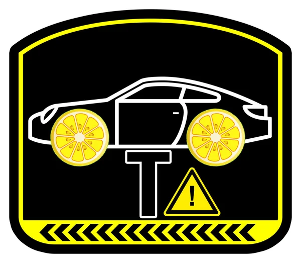레몬 차 경고 — 스톡 사진