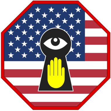 USA Stop Spying clipart