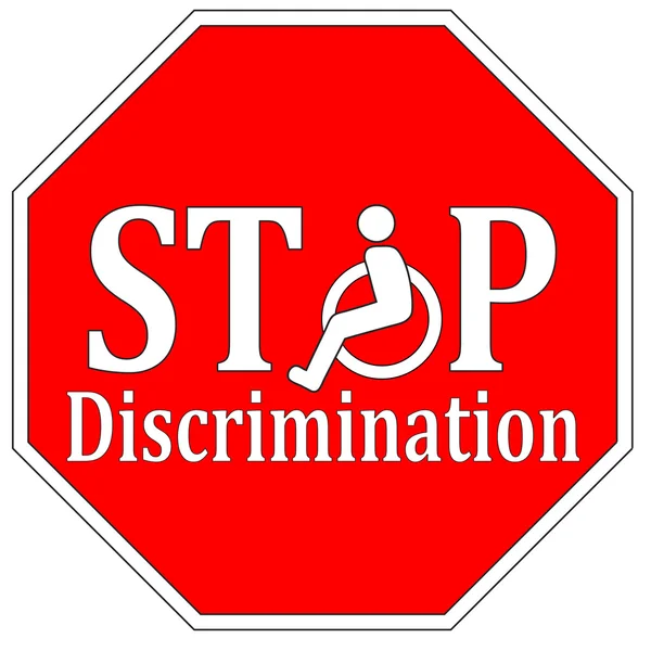 Detener la discriminación por discapacidad — Foto de Stock