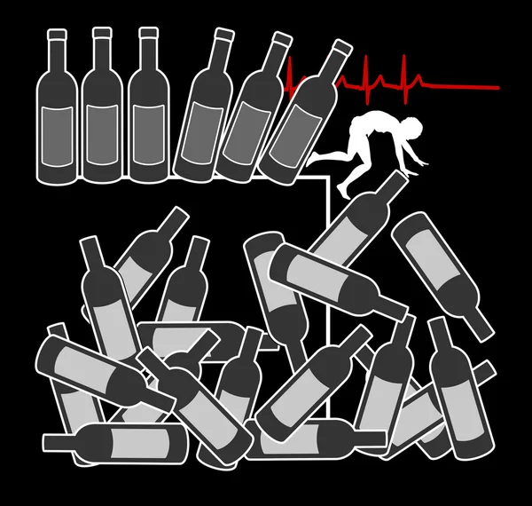 Alcohol abuse kills — Stock Photo, Image