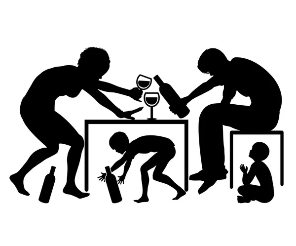 Alkoholiserade föräldrar — Stockfoto