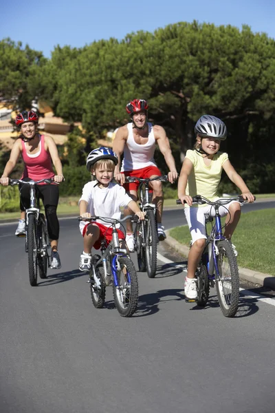 자전거를 타는 가족 — 스톡 사진