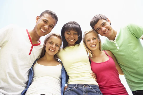 Group Of Friends Having Fun In Park Stock Picture