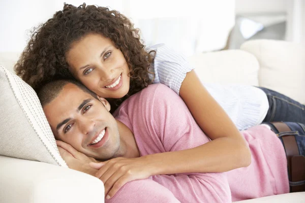 Young Couple Relaxing At Home — Stock Photo, Image