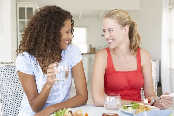 Vänner njuter måltid tillsammans — Stockfoto