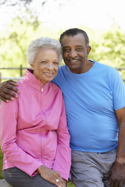 Senior African American Couple In Park — Stock Photo, Image