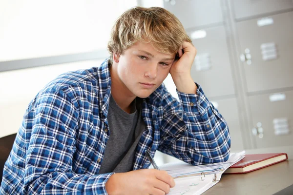 Adolescente ragazzo in classe — Foto Stock