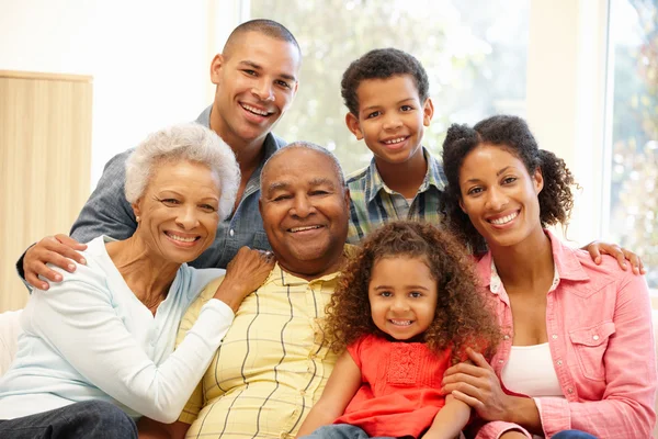 Three generation family at home — Stock Photo, Image