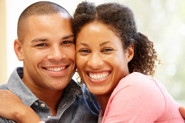 Happy couple relaxing at home — Stock Photo, Image