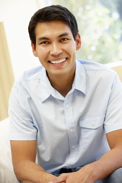 Asian man with toothy smile Royalty Free Stock Photos