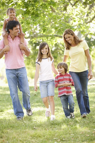 Family spending time in park Stock Image