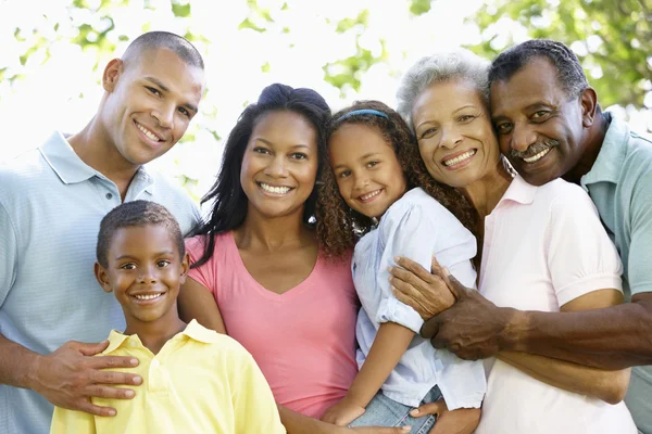 Familia multi generación caminando en el parque —  Fotos de Stock