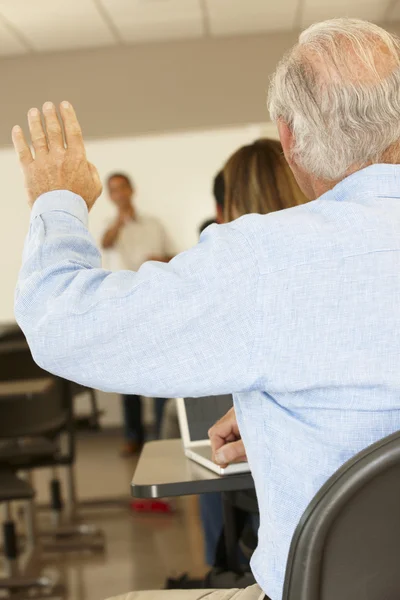 Reifer Schüler im Unterricht — Stockfoto