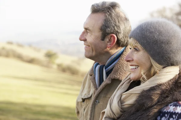 Mature couple on country walk — Stock Photo, Image