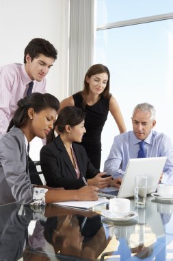 Group Of Business People Having Meeting  clipart