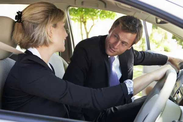 Business Colleagues Carpooling Journey Into Work — Stockfoto